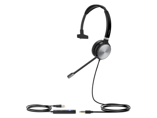 Yealink UH36 Mono USB Wired Headset, Noise Cancelling Headset, USB-C/3.5mm