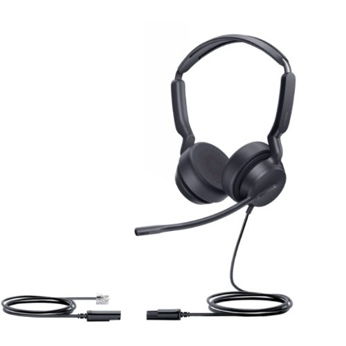 Yealink YHS36 E2 Dual, wired binaural, plug-and-play RJ9 connectivity, wideband