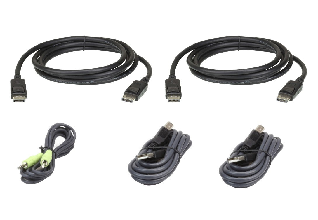 Aten 1.8m USB DisplayPort Dual Display Secure KVM Cable Kit