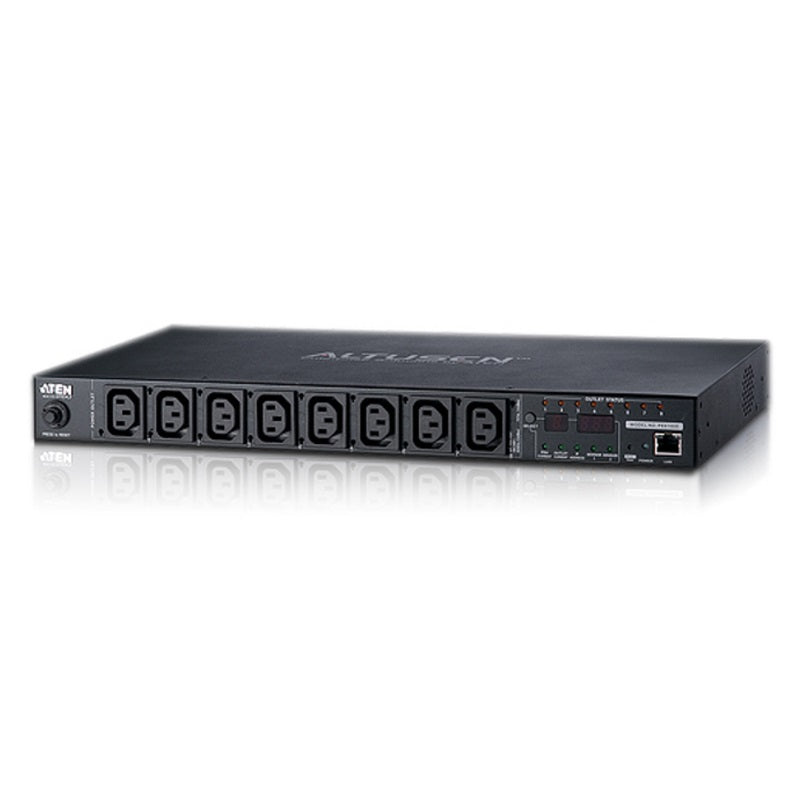Aten 8 Port 1U 10A Smart PDU with Bank level metering and outlet control, 8xC13 Outlets