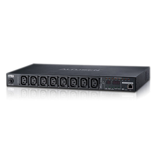 Aten 8 Port 1U 10A Smart PDU with Bank level metering and outlet control, 8xC13 Outlets