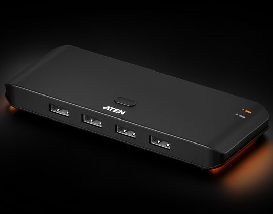 Aten Essential 2x4 USB 2.0 Sharing Switch, Sharing of four USB peripherals at