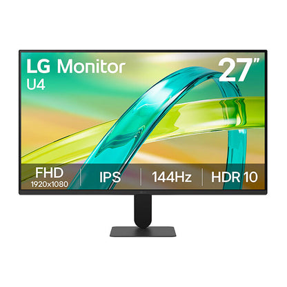 LG 27' IPS Full HD 144Hz Monitor, 1920x1080, sRGB 99%, 1ms MBR, HDR10, 16: 9