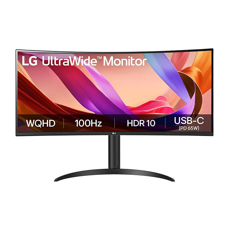 LG 34' UltraWide™ 100Hz WQHD Curved (1800R) Monitor, 3440x1440, 3-side