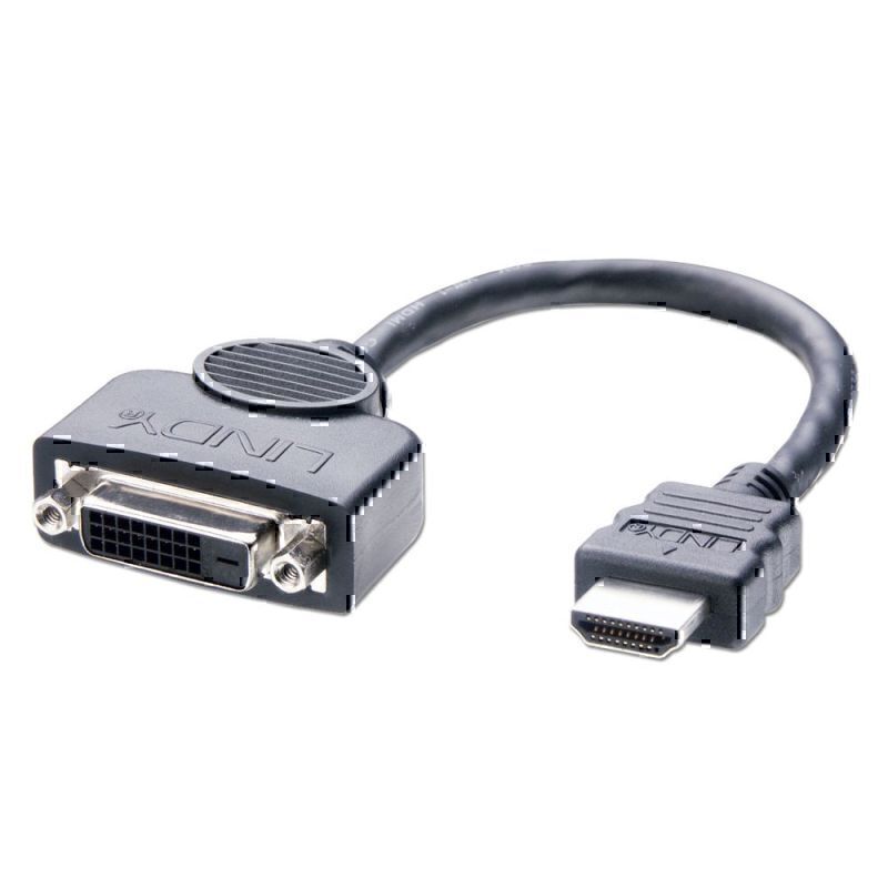 محول Lindy .2 متر DVI-D F-HDMI M