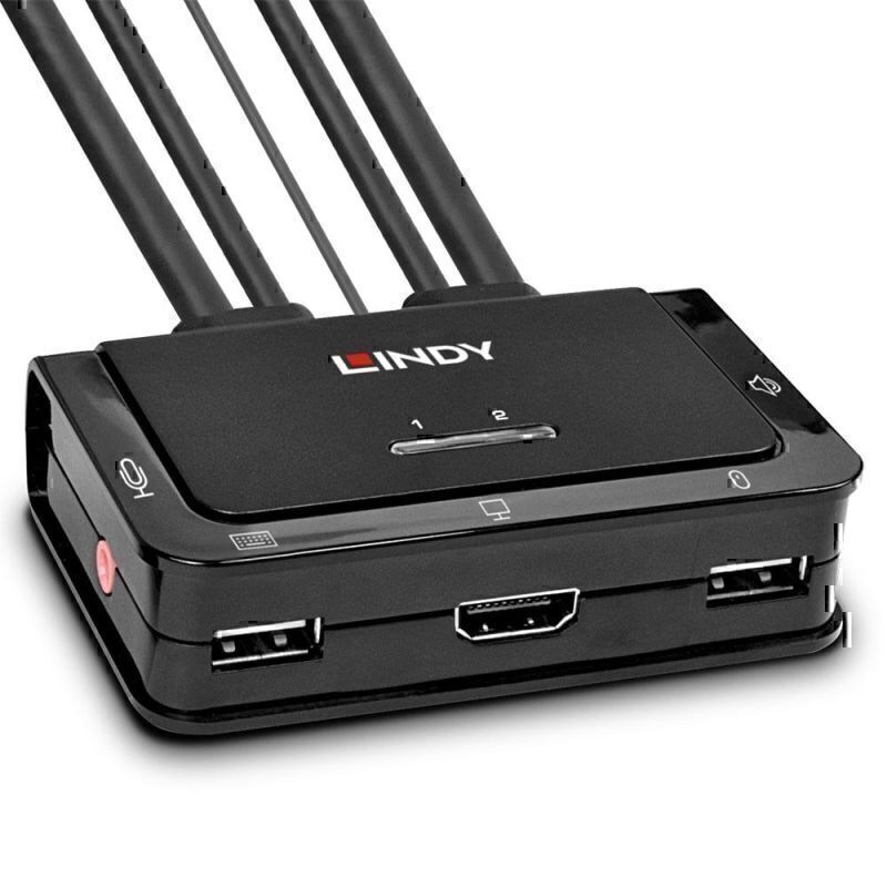 محول Lindy KVM بمنفذ HDMI 2