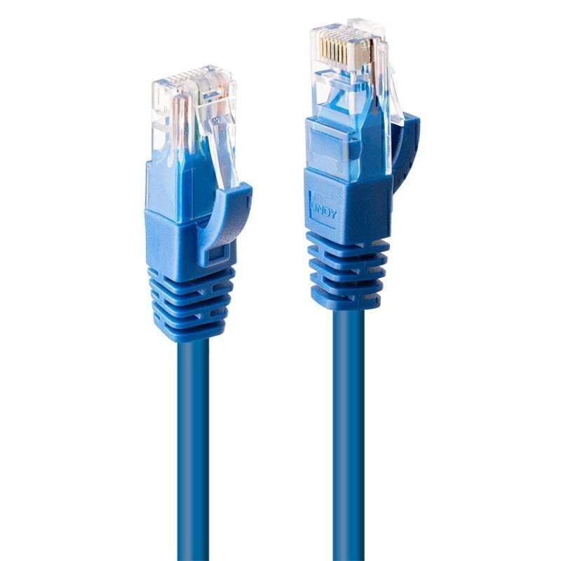 كابل Lindy CAT6 UTP بطول 10 أمتار باللون الأزرق