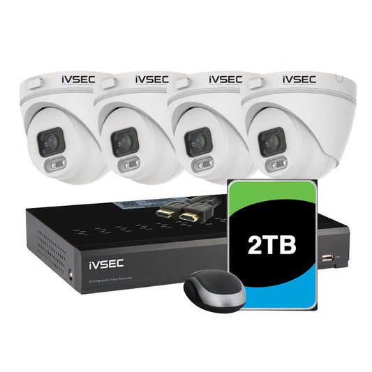 LX-Series LX Series Kit 4 X NC000XA 4MP IP Cam NR004XB-2TB 4 X PoE NVR 4K Basic