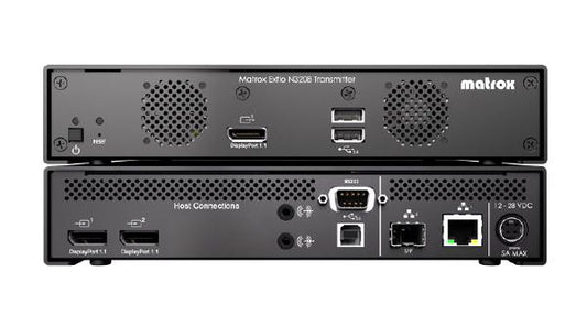 Matrox Extio 3 N3208 Receiver Appliance, 1x 2560x1600@60Hz / 2x 1920x1200@60Hz, 2x DisplayPort 1.1, 4x USB 2.0, 1x RJ45, 2 YR WTY