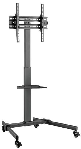Atdec AD-TVC-20 Height Adjustable Mobile TV Cart. Lightweight Displays. Max load: 20kg. VESA up to 400x400. For Panels 32&quot; to 55&quot;. Black.