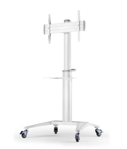 Atdec AD-TVC-70A Executive Mobile TV Cart with High Aesthetics. Max Load 70kg. VESA to 600x400. For Displays 32&quot; to 70&quot;. White