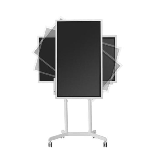 Atdec AD-TVC-70R Executive Mobile TV Cart with 90 degree rotation. Max Load 70kg. VESA to 600x400. For Displays 32&quot; to 70&quot;. White