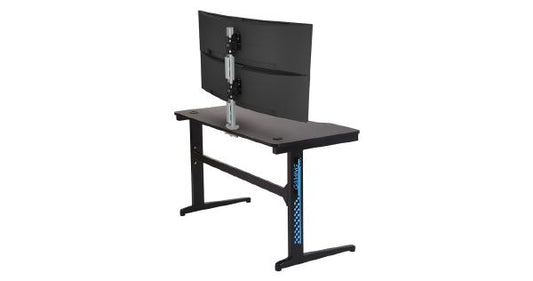 Atdec AWMS-2-BT75 Super Heavy Duty Dual Vertical Monitor Mount. Max Load Per Display: 25kg (flat), 18kg (curved), Grommet Clamp. Black