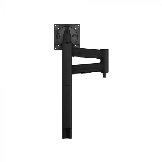 Atdec AWMS-4640 Single 18&quot; Monitor Arm on 15.7&quot; Post and Bolt-Through Desk Fixing, Black