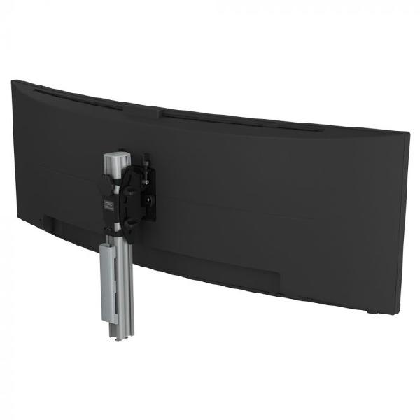 Atdec AWMS-BT40 Super Heavy Duty Monitor Mount. Up to 24&quot; to 57&quot; Displays. Max Load: 25kg (flat), 18kg (curved). Heavy Duty F-Clamp Desk Fixing.Silver