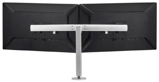 Atdec Black AWMS-R40 Dual display crossbar on 400mm post. Max load: 7kg per arm with HD F-Clamp - Dual display desk mount for up to two 27&quot; monitor