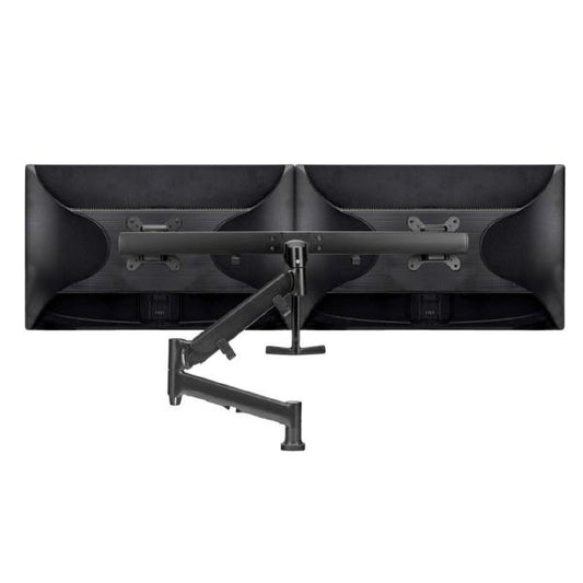 Atdec AWMS-RHXB Tandem Dynamic Dual Monitor Mount. Grommet Clamp Desk Fixing. Max Load 2-7kg. Up to 27&quot; screens. Black