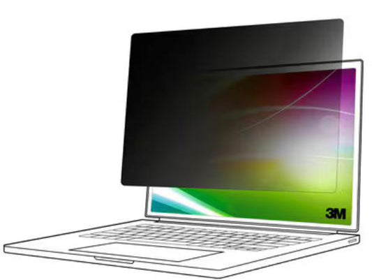 3M Bright Screen Privacy Filter, 13.3&quot;,16:10, Full Screen Laptop, Anti-glare, Blue Light Reduction, Matte-to-Gloss,COMPLY Flip Attach, Adhesive Strips