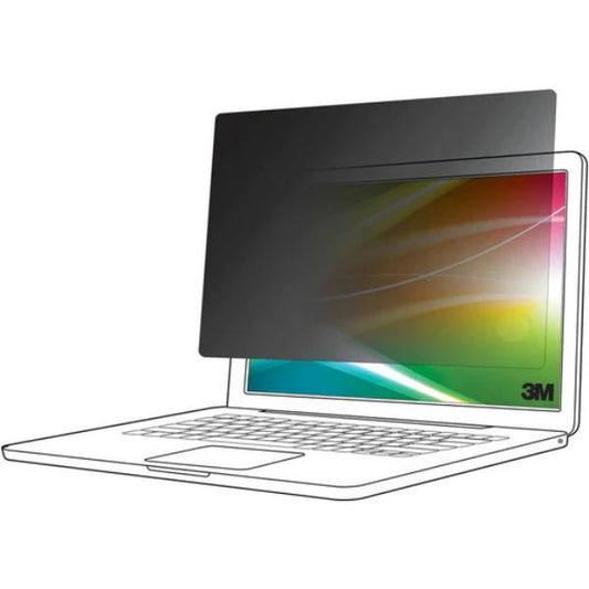 3M Bright Screen Privacy Filter 16&quot;, 16:10, Laptop, Anti-glare, Blue Light Reduction, Matte-to-Gloss, COMPLY Flip Attach Set, Adhesive Strips