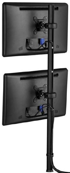 Atdec SD-DP-1150 Tall Donut Pole with Two Display Heads. Max load: 12kg (per attachment). VESA up to 100x100. 10 Year Warranty