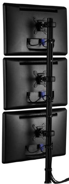 Atdec SD-DP-1150 Tall Donut Pole with Three Display Heads. Max load: 12kg (per attachment). VESA up to 100x100. 10 Year Warranty