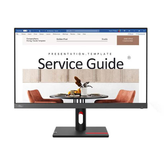 Lenovo ThinkVision S24I-30 -63DEKAR3AU- 23.8&quot; FHD VA / 100Hz / 1920 x 1080 / HDMI, VGA / VESA / 3YR (Also see 63EDMAR2AU)
