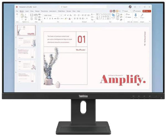 Lenovo ThinkVision E24-40 -64BAMAR1AU- 23.8&quot; WLED IPS FHD (16:9), HDMI, DP, VGA, PIVOT, H/ADJ, SPKR, 3YR (Replaces 63EDMAR2AU)