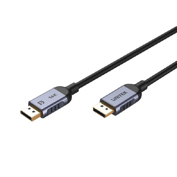 Unitek 3M Gaming 8K DisplayPort 2.1 Cable, 120Hz, 16K-60Hz and 4K-240Hz, Up to 80Gbps, Grey, Unitek Gift Box
