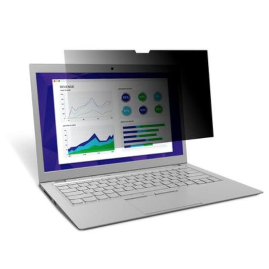 3M Touch Privacy Filter, 12.3&quot;, 3:2, Full Screen Laptop, Anti-Glare, Blue Light Reduction, Matte-to-Matte, COMPLY Flip Attach Set, Adhesive Strips