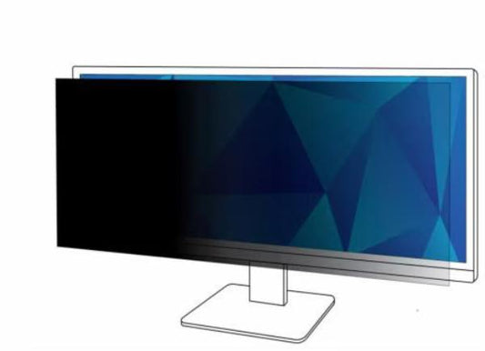 3M Privacy Filter, 34&quot;, 21:9, Monitor, Anti-glare, Blue Light Reduction, Matte-to-Gloss, Large Display Attachment