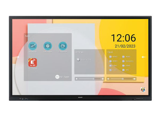 Sharp PN-LC862 86&quot; Interactive Touch Display, 4K UHD(3840 x 2160), 450-cd/m2 Brightness, IPS, 3-8% Haze Non-Glare, 800x400 VESA, 16/7 3Yr Warranty