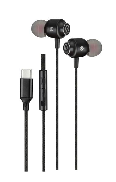Shintaro USB-C Stereo Earphones with In-line Mic, Magnetic Ear Tips, Tangle-Free Cable, and Volume Control for USB-C Tablets, iPads, Laptops &amp; Chrome