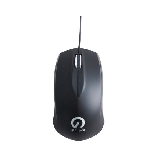 Shintaro 3 Button Optical Mouse with USB 2.0 &amp; PS/2 Adapter - Ergonomic Design for Precision on Any Surface