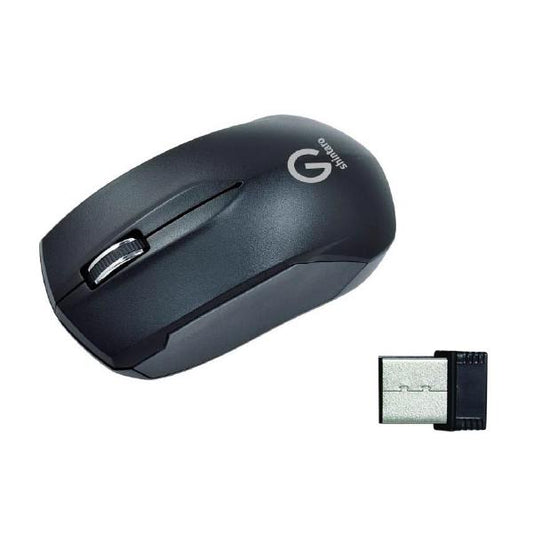 Shintaro 3 Button Wireless RF Mouse with USB 2.0 Dongle &amp; 1600 DPI Precision - Ergonomic Optical Design