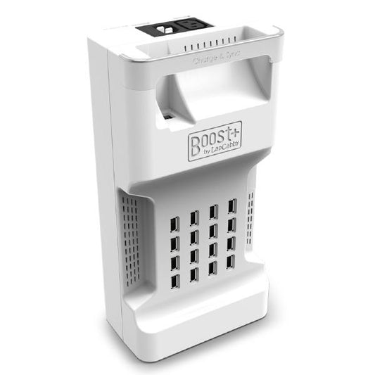 LapCabby Boost+ 16 Charge &amp; Sync | 16-Device Portable USB Charge &amp; Sync | Attach devices using the Cambrionix LiveViewer App