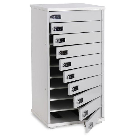 Lapcabby Lyte 10 Mutli Door | 10-Device Static AC Charging Locker for Laptops, Tablets &amp; Chromebooks up to 15.6&quot; - Horizontal