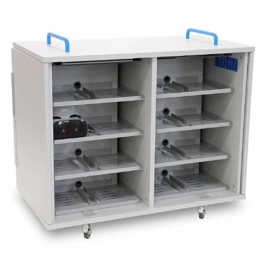 16-Device USB Mobile Charging Cabinet for VR Headsets - Horizontal