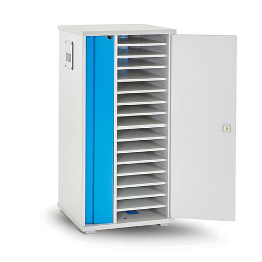 LapCabby Lyte 16 Single Door | 16-Device Static AC Charging Cabinet for Laptops, Tablets &amp; Chromebooks up to 15&quot; - Horizontal