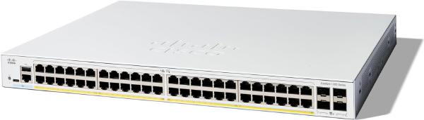 Cisco Catalyst 1200, 48-Port Managed Switch with 48 Gigabit Ethernet PoE+ with 375W Power Budget and 4 SFP+ Ports