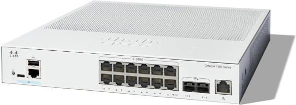 Cisco Catalyst 1300, 12-Port Managed Switch with 12 (10G) Copper, 2 (10G) SFP+ and 1 Gigabit Ethernet Management Port
