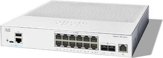 Cisco Catalyst 1300, 12-Port Managed Switch with 12 (10G) Copper, 2 (10G) SFP+ and 1 Gigabit Ethernet Management Port