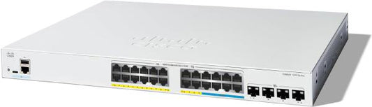 Cisco Catalyst 1300, 24-Port Managed Switch with 16 Gigabit Ethernet PoE+, 8 (2.5G) PoE+ and 4 Gigabit SFP+ Ports with 375W Power Budget