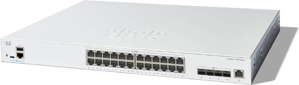 Cisco Catalyst 1300, 24-Port Managed Switch with 20 (10G) Copper, 4 (10G) Copper/ SFP+ Combo  and 1 Gigabit Ethernet Management Port