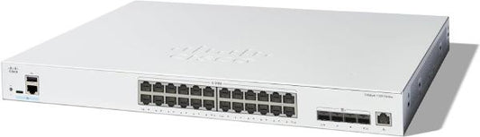 Cisco Catalyst 1300, 24-Port Managed Switch with 20 (10G) Copper, 4 (10G) Copper/ SFP+ Combo  and 1 Gigabit Ethernet Management Port