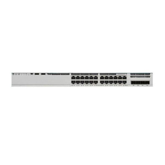 Cisco Catalyst 9200L, 24-Port Managed Switch with 8 MultiGigabit Ethernet, 16 GE PoE+ and 4 SFP+, 370W Power Budget Ports, Network Essentials