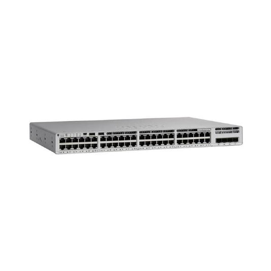 Cisco Catalyst 9200L, 48-Port Managed Switch with 48 Gigabit Ethernet Partial PoE+ and 4 SFP, 370W Power Budget Ports, Network Essentials