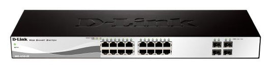 D-Link DGS-1210, 20-Port Gigabit Smart Managed Switch with 16 BASE-T and 4 SFP Ports