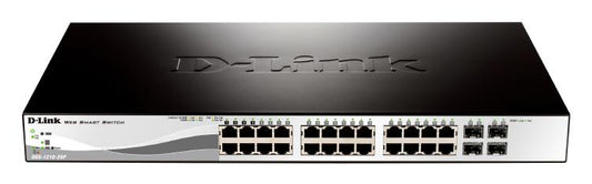 D-Link 28-Port Gigabit Smart Managed PoE Switch with 24 PoE and 4 RJ45/SFP Combo Ports