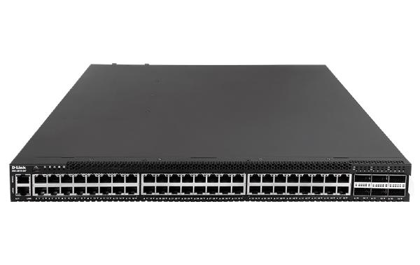 D-Link DXS-3610, 54-Port Stackable 10G Managed Switch with 48 (10G) Base-T and 6 (40/100G) QSFP+/QSFP28 Ports