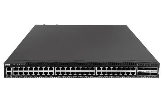 D-Link DXS-3610, 54-Port Stackable 10G Managed Switch with 48 (10G) Base-T and 6 (40/100G) QSFP+/QSFP28 Ports